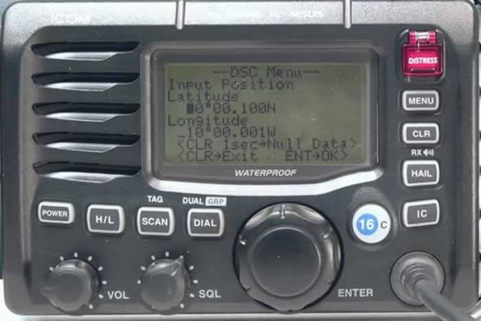 Radio VHF ASN (03): Détresse ASN par MENU