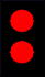 Deux feux rouges fixes superposés