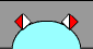 2 carres rouge et blanc